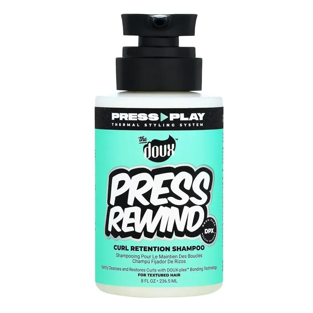 The Doux Press Rewind Curl Retention Shampoo – Strengthens & Protects Curls 8 oz